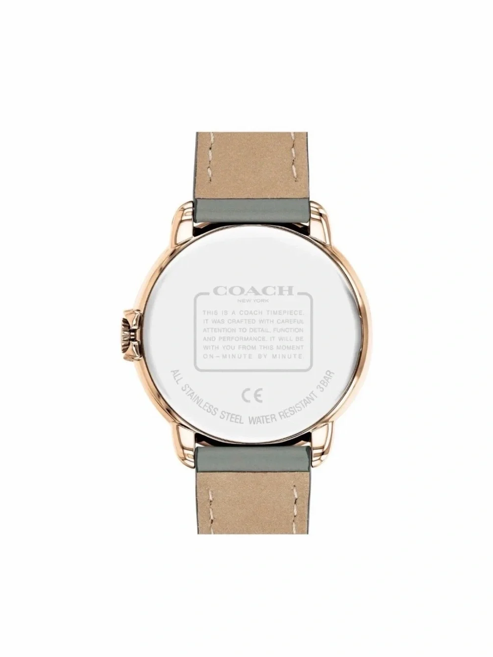 New Coach Arden Women’s White Dial Gray Leather Strap Watch 14503611